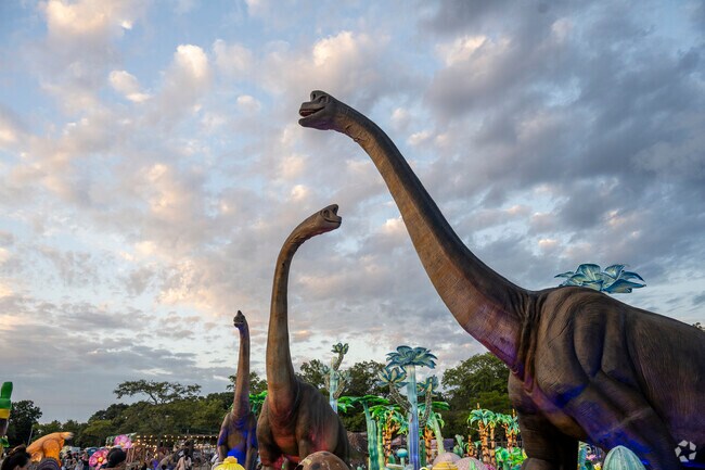 Explore living history with dinosaurs at the LuminoCity Dino Safari.