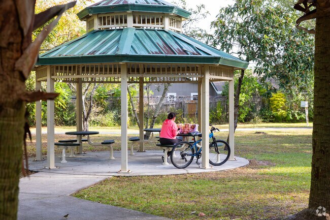 Locals enjoy the outdoors in Betty Wolfe Park in Beauclerc.