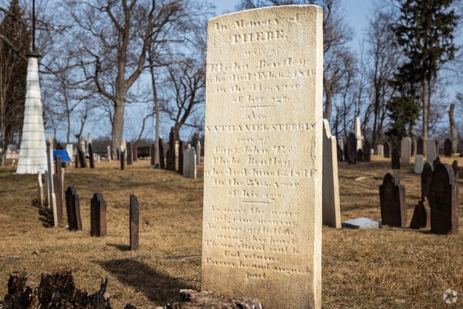 Internment records from The Presbyterian Church in Morristown burying ground date from 1731.