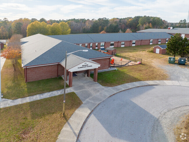 Mathews has convenient elementary school and middle school right next door to one another.