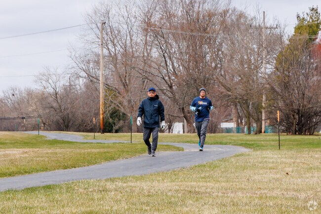 The meandering Palatine Bike Trail through Willow Wood is also great for walking.