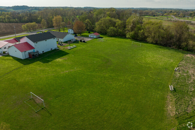 Baldwinsville Christian Academy features a soccer field out back.
