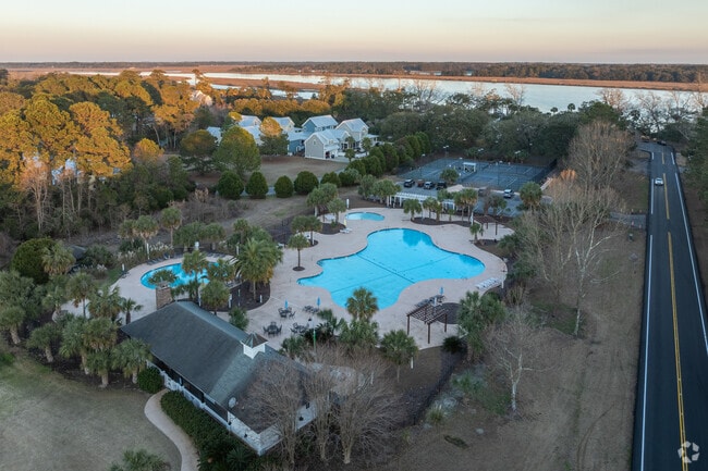 The Cat Island Club features two pools and is located right by the water.