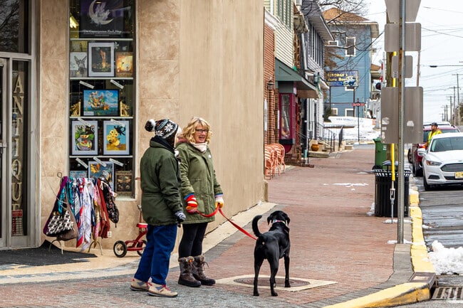 Walk the pup through the town of Pitman.