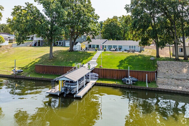 Many homes in the Lost Bridge community have private boat launches on Lake Decatur.