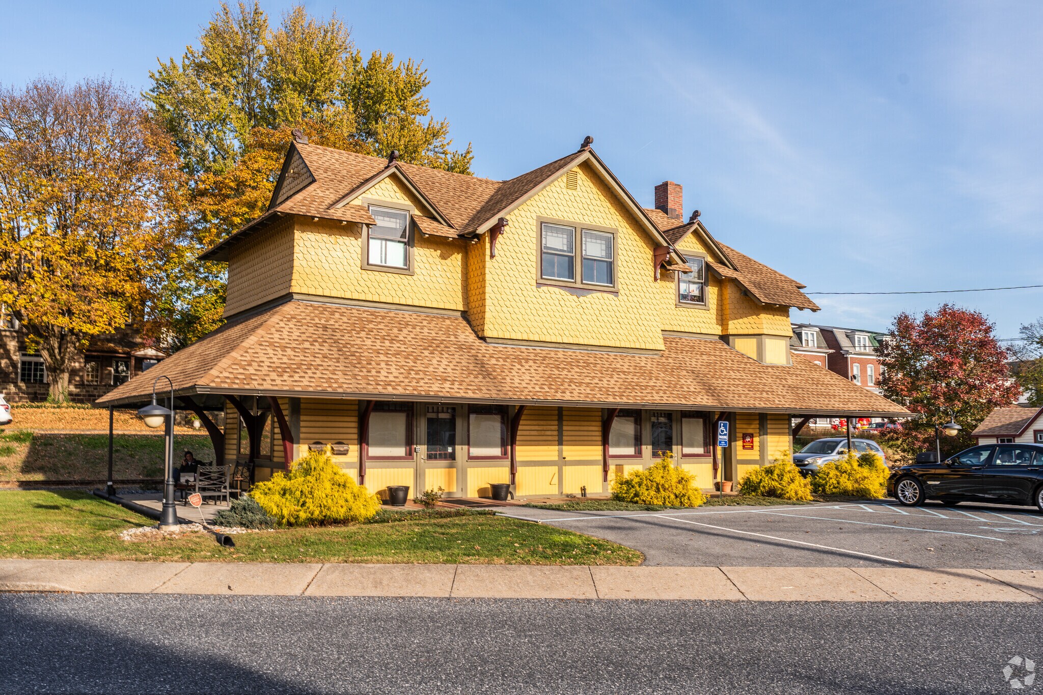 Timeless Beauty: Perry Township's historic train station stands as a testament to a bygone era.