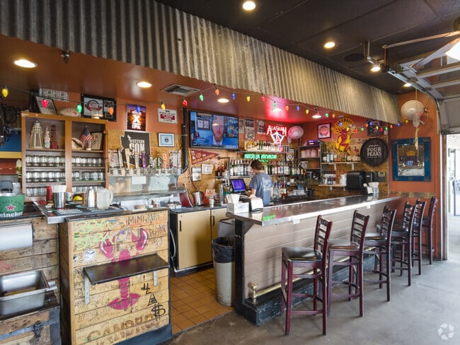 Pair seafood with cocktails and beer at Angry Crab in the Dobson neighborhood.