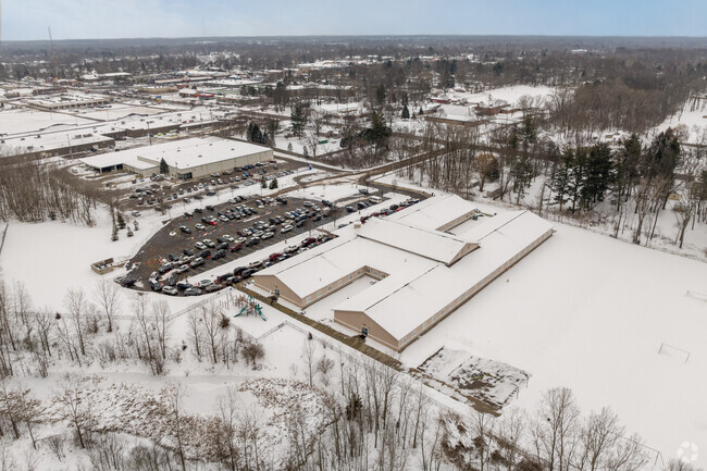The rear of Lansing Charter Academy.