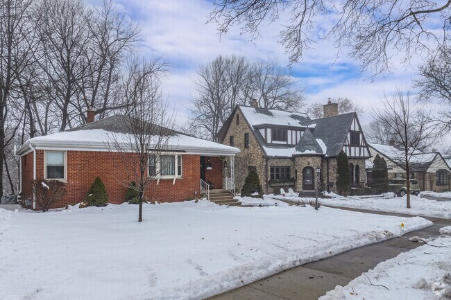 Tudor and mid century homes are seen in Valley Forge.