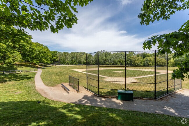 Amory Park & Playground also has a well-kept baseball field.