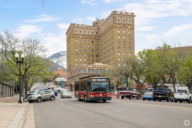 Ben Lomond Suites Historic Hotel stands stately in downtown Ogden.
