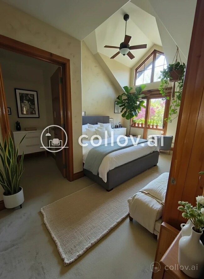 Staged Main Bedroom, unit is unfurnished