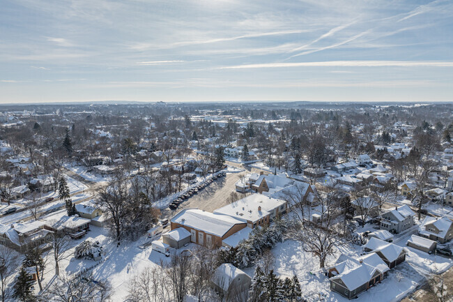 An aerial view of Lake Country Classical Academy in Oconomowoc.