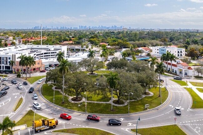 A traffic circle surrounds Circle Park in Miami Springs.