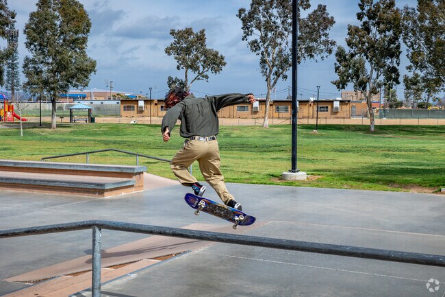 Skaters of all ages enjoy the obstacles at the Moreno Valley Community Park near Towngate.