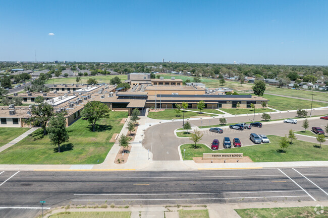 Fannin Middle School serves 695 students in the Amarillo community.