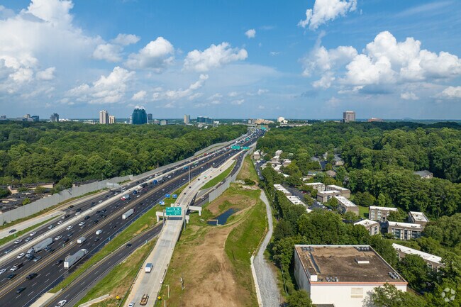 Commuters take Interstate 85 to and from Downtown Atlanta.