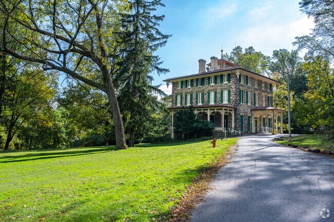 Explore Leakin Park in Dickeyville and visit its fascinating historic sites.