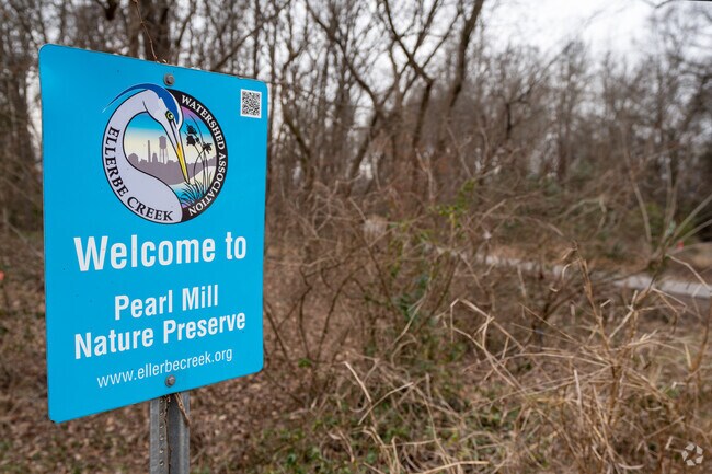 The Pearl Mill Nature Preserve run through Trinity Park.