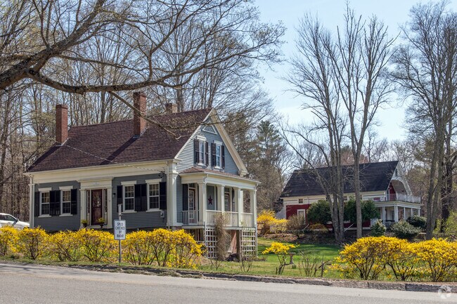 Antique homes in Berkley might have Forsythia blooming in the spring.