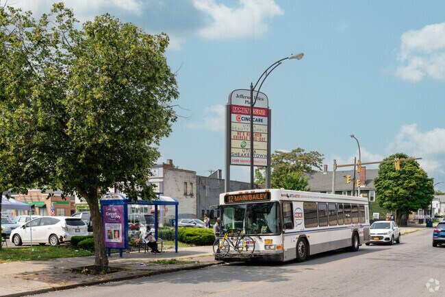 Bus lines offer short rides from Broadway-Fillmore to downtown.