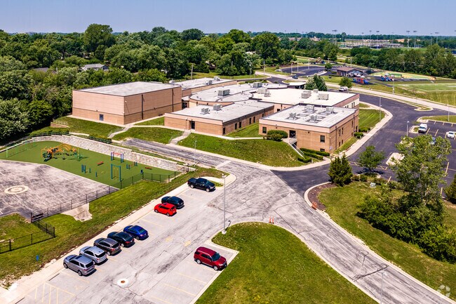 Barry School has a large playground for children to enjoy.