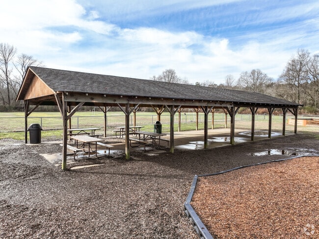 A covered picnic shelter at Fred L. Wilson Elementary in Kannapolis.