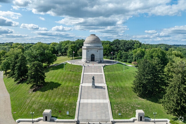 A view of the McKinley Memorial in Monument Park, Canton Ohio.