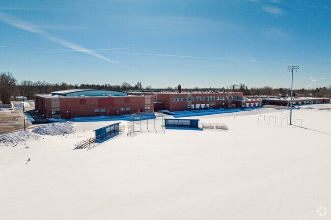 The athletics fields can be seen here behind Sandy Creek Elementary in Sandy Creek.