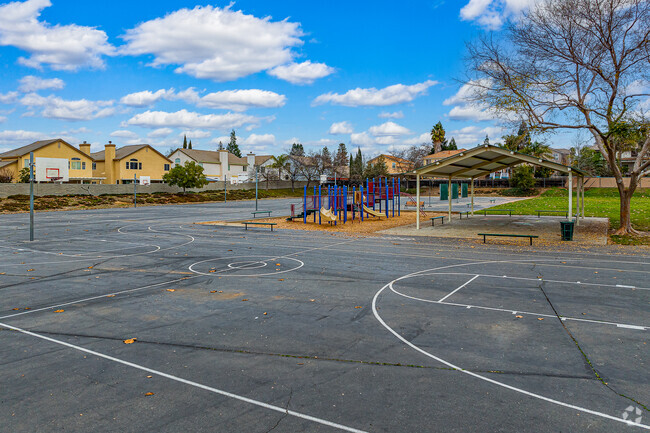 Children love the play structure at Olive Grove Elementary School.