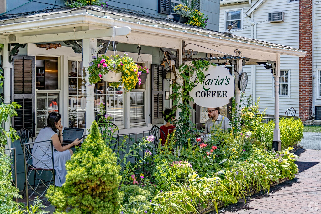 Meet up with friends for a great cup of coffee at Maria's Coffee in downtown Chester Flanders.