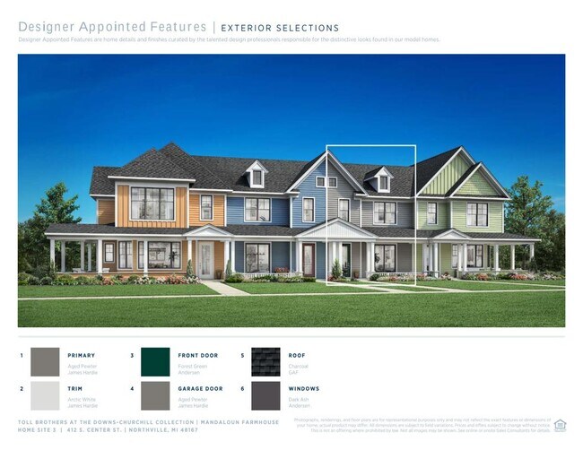 Toll Brothers at The Downs - Churchill Collection, Mandaloun Farmhouse Plan unit 38410045, Northville, MI 48167 - photo 3