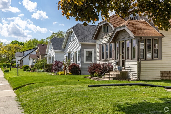 A row of bungalows lines a South Milwaukee street.