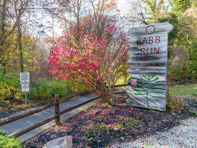 Enjoy the serenity of the Babb Run Bird and Wildlife Sanctuary in the Cuyahoga View neighborhood.