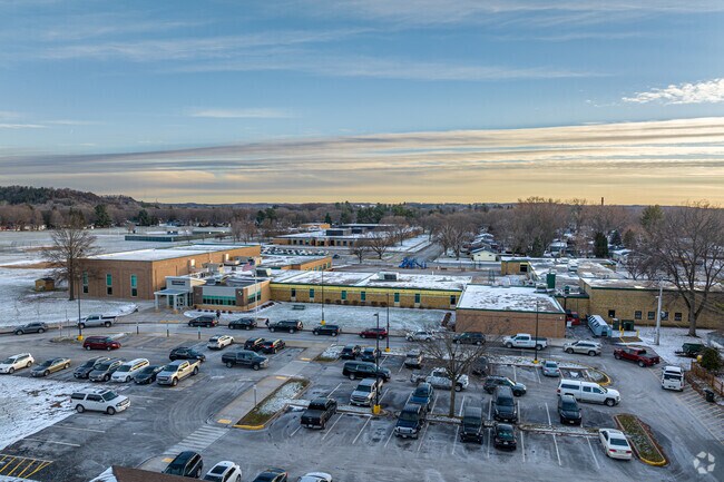 Greenwood Elementary is just north of Meyer Middle School in River Falls, Wisconsin.