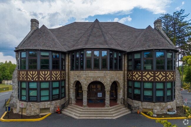 View of the front entrance to Alexis I. DuPont Middle School.