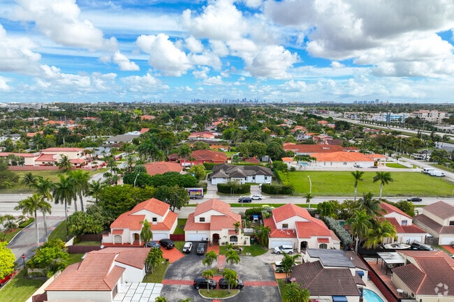 Aerial view of the residential area of Flagler Park neighborhood.