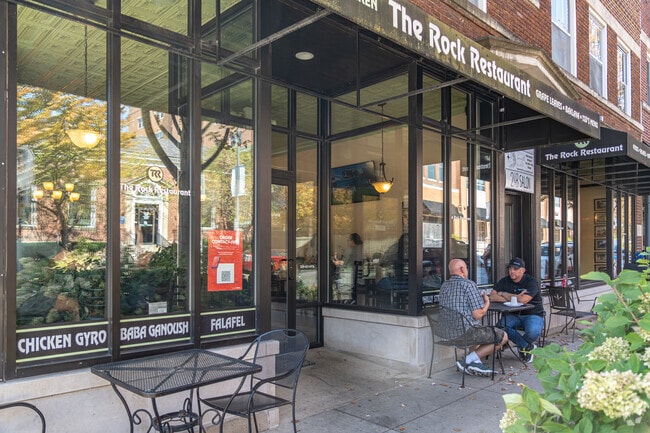 Located within the Innovation District, The Rock, serves Mediterranean and American dishes.