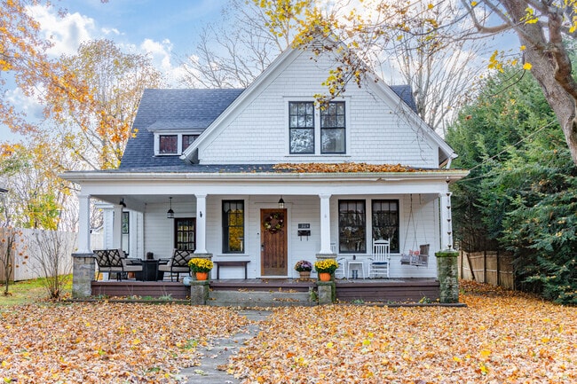 This farmhouse sits recessed from the main street in Ligonier Borough.