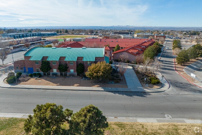 Aerial view of Desert Willow Family School.