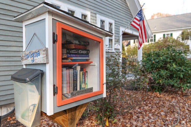 Adorable Little Libraries are found in the  Merrimack College area.