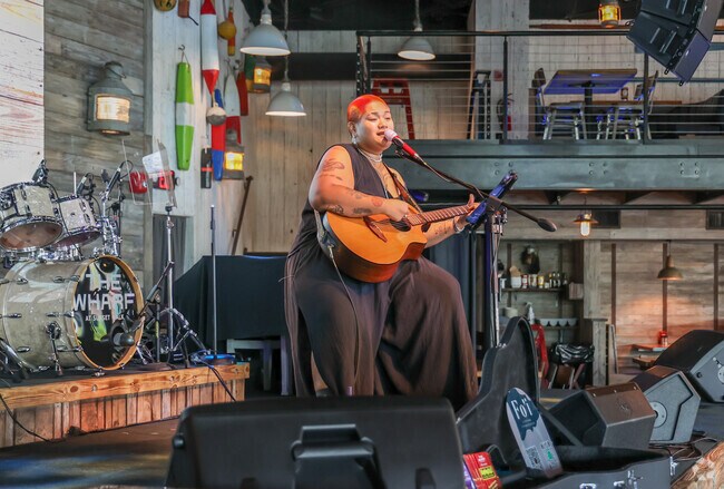 Magic Village residents can visit The Wharf for daytime or nighttime entertainment.