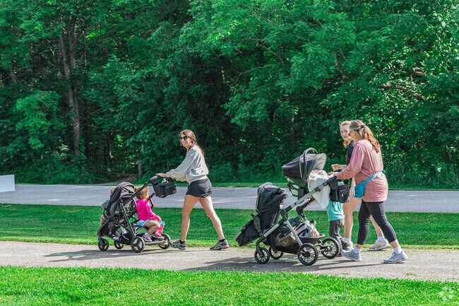 Brecksville residents take advantage of one of the many walking trails throughout the city.