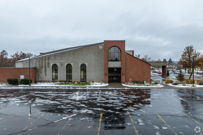 The Spokane Classical Christian Academy features multiple entrances.