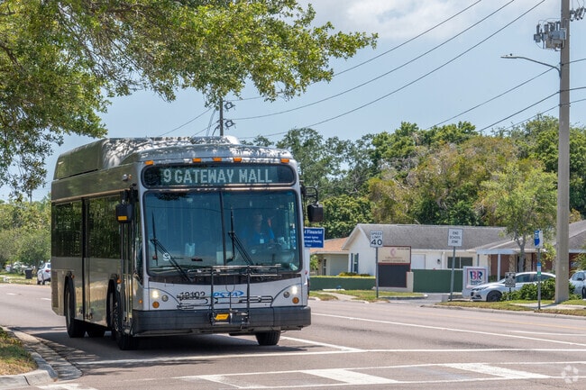 Transit runs though the neighborhood of Fossil Park, giving residents mobility to far locations.