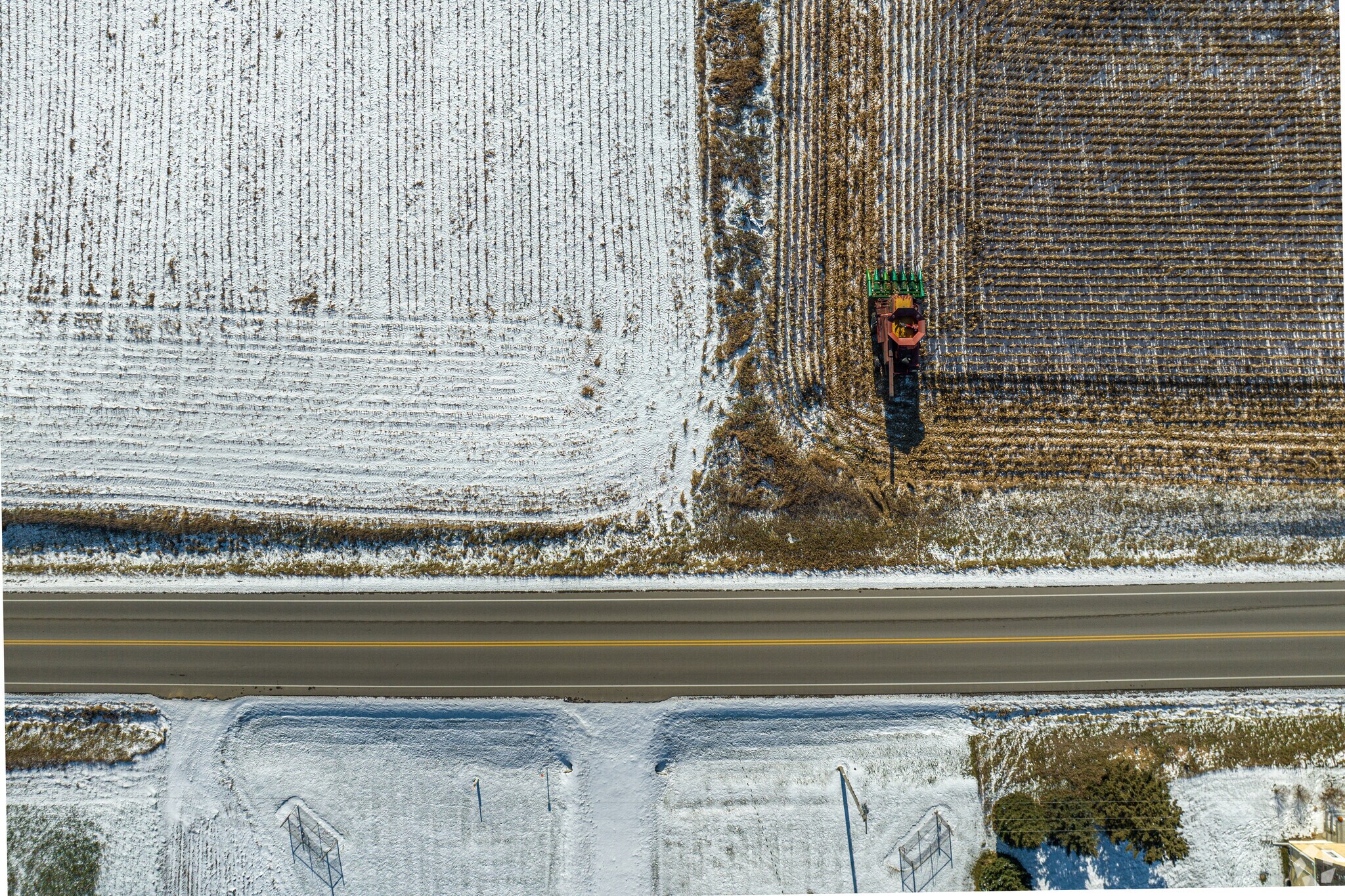 A Richmond farmer gets in their work before the next season
