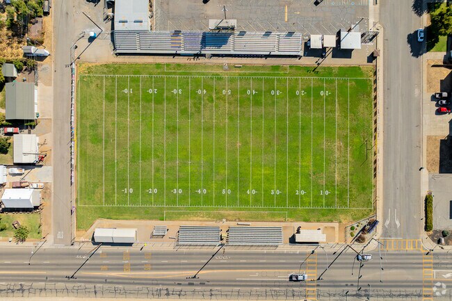Locals gather at the Willows High School football field for games.