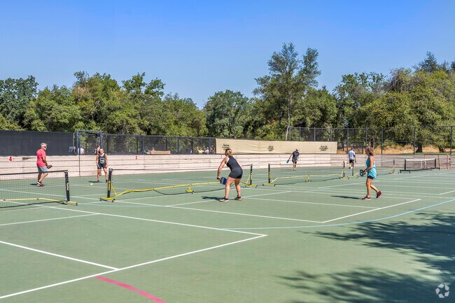 Enterprise Park is a popular place to play pickleball.