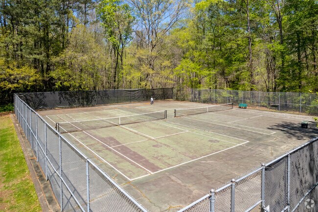 Tennis courts are open to the public at the W.D. Thomson Park.
