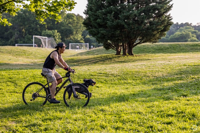 Bryan Park offers soccer fields and paved trails for biking.